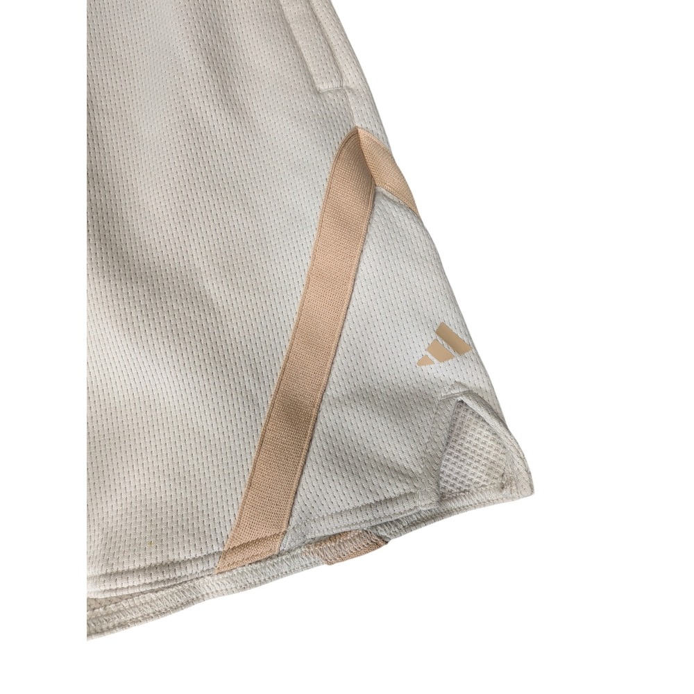 Adidas Basketball Select Shorts Mens XS 7 Inch Off White Tan IC2409 NWT - Picture 3 of 8